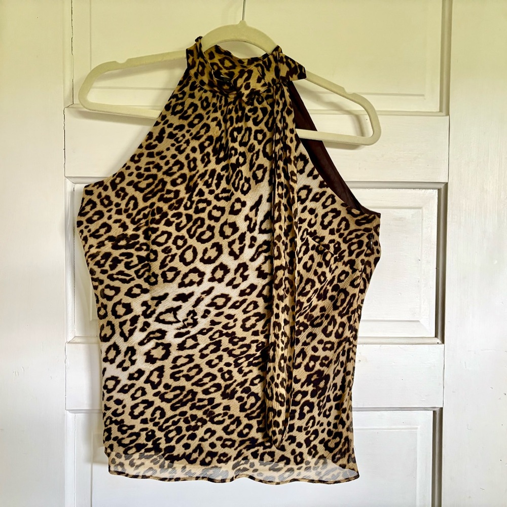 Banana Republic Leopard Print Halter Top